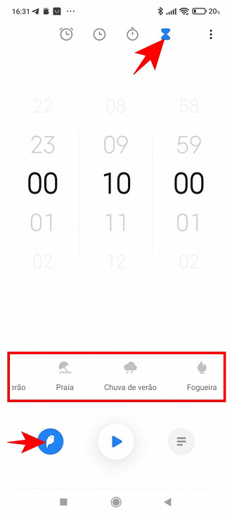 Função Timer - App Relógio.