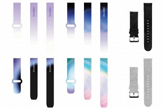 Pulseiras feitas com materiais recicláveis para os smartwatches da Samsung. Fonte: Samsung