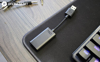 Adaptador P3 para USB-A com DAC/amp e DSP embutido. Fonte: Oficina da Net