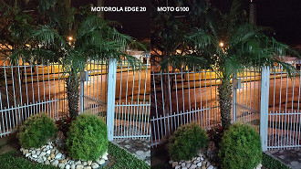 Motorola Edge 20 vs Moto G100 - principal noturna