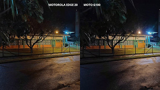 Motorola Edge 20 vs Moto G100 - principal noturna