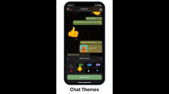 Captura de tela mostrando temas personalizados para cada chat (bate-papo). Fonte: Telegram