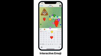 Captura de tela mostrando efeito adicional em emojis animados. Fonte: Telegram