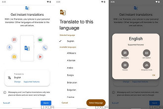 Captura de tela do Live Translate. (Imagem: Reprodução / XDA Developers)