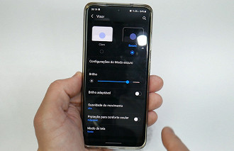 O Modo escuro nos aparelhos Samsung significa menos consumo de bateria