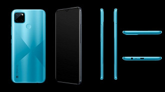 Design do Realme C21Y. (Imagem: Reprodução / Realme)