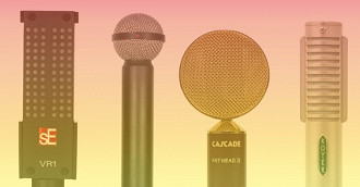 Imagem ilustrativa de microfones de fita (Ribbon Microphones). Fonte: landr blog