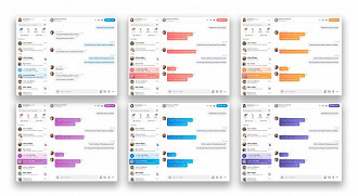 Temas coloridos no Skype. Fonte: Skype Blog