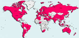 Países afetados pelo malware GriftHorse. Fonte: Zimperium