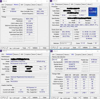 Capturas de tela do programa CPU-Z com o hardware flagrado. Fonte: REHWK (Twitter)