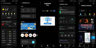 Capturas de tela de anúncios/propagandas (Ads) sendo exibidos nos aplicativos desenvolvidos pela Samsung. Fonte: 9to5google