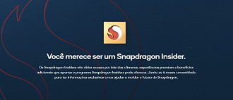 Convite para fazer parte da comunidade Snapdragon Insider. (Crédito: Reprodução/Qualcomm)