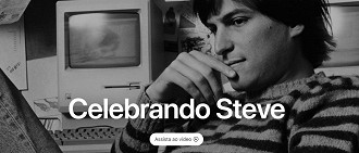 Celebrando Steve Jobs, homenagem prestada pela Apple e seu site oficial. (Crédito: Apple/Reprodução)
