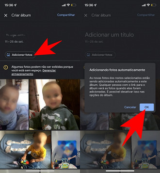 Créditos: Reprodução / app Google Fotos para iOS.