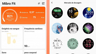 Captura de tela do aplicativo Mibro Fit. (Crédito: Adalton Bonaventura/Oficina da Net)