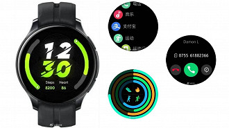 Realme Watch T1 tem visual circular e pode ter suporte para atender chamadas. (Crédito: Giz China/Reprodução)