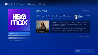 Acesse a PS Store e baixe o aplicativo da HBO Max no seu PS4 ou PS5. (Crédito: Reprodução)
