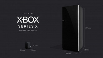 Brincadeira da Microsoft comparando o Xbox Series X com uma geladeira. Fonte: Microsoft