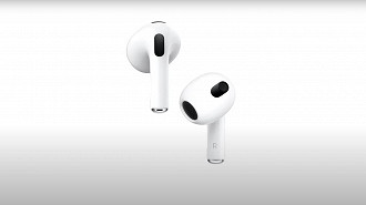 Fones de ouvido earbuds Bluetooth TWS Apple AirPods 3. Fonte: Apple