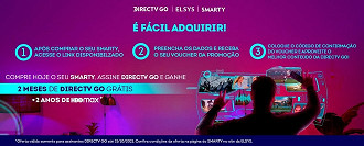 Passo a passo para adquirir dois meses gratuitos de DirecTV Go. (Créditos: DirecTV/Elsys/Reprodução)