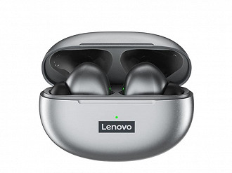 Fone de ouvido in-ear Bluetooth TWS Lenovo LP5. Fonte: Lenovo