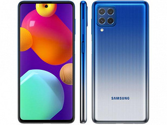 Galaxy M62 está disponível nas cores azul e preto. (Crédito: Samsung/Reprodução)