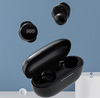 Fone de ouvido in-ear Bluetooth TWS QCY T17. Fonte: QCY