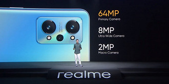 Pacote de câmeras do Realme GT Neo 2. (Crédito: Realme/Reprodução)