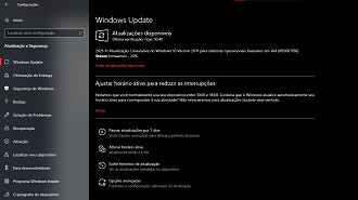 Captura de tela da atualização KB5007186 do Windows 10 versão 21H1. Fonte: Vitor Valeri