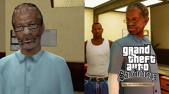 Dentre as novidades, temos a volta do icônico barbeiro com a cara do ator Morgan Freeman. (Crédito: Rockstar/Reprodução)
