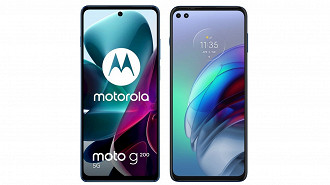 Tela: Moto G200 vs Moto G100. (Crédito: Oficina da Net)