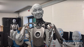 Robô humanoide Ameca. Fonte: Engineered Arts