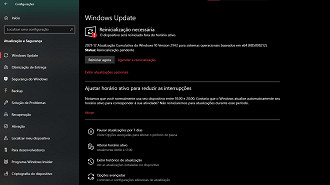 Captura de tela da atualização opcional KB5008212 do Windows 10 versão 21H2. Fonte: Vitor Valeri