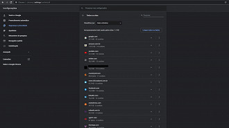 Exclusão de dados de sites no Chrome 97. Fonte: Vitor Valeri