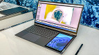 ThinkBook Plus 3 tem tela ultrawide de 17 e display de 8 paralelo ao teclado ThinkBook Plus 3 tem tela ultrawide de 17 e display de 8 paralelo ao teclado