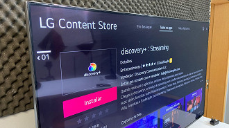 Aplicativo Discovery+ disponível na LG Content Store. (Crédito: Oficina da Net)