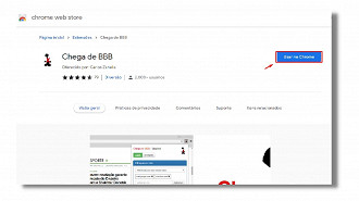 Para instalar a extensão, clique em Usar no Chrome. (Crédito: Oficina da Net)