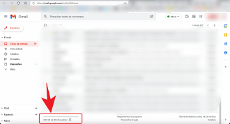 Como ver quanto do armazenamento do Google Drive está comprometido, através do Gmail.