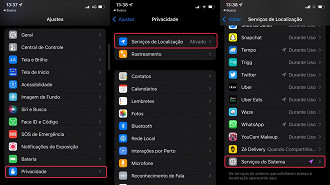 Passo a passo para configurar a localização no iPhone