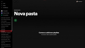 Passo 03 - Como organizar suas playlists em pastas no Spotify. Fonte: Vitor Valeri