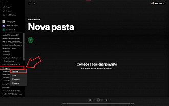 Passo 03 - Como organizar suas playlists em pastas no Spotify. Fonte: Vitor Valeri