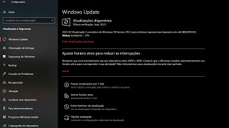 Captura de tela da atualização KB5010342 do Windows 10 versão 21H2. Fonte: Vitor Valeri
