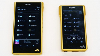 Primeira (direita) e segunda (esquerda) geração do DAP topo de linha Sony Walkman NW-WM1Z
