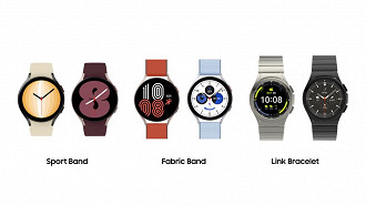 Novas pulseiras para o Galaxy Watch4. Fonte: Samsung