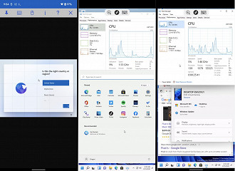 Captura de tela do Android 13 DP1 rodando o Windows 11 Arm. Fonte: kdrag0n (Twitter)