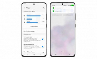 Android 12 com One UI 4 no três aparelhos (Crédito: Samsung/Divulgação)