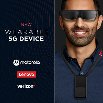 Novo colar inteligente 5G da Motorola, Lenovo e verizion.