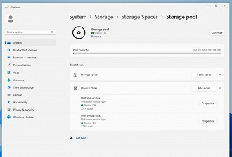 Gerenciamento do armazenamento no Windows 11 através do novo app Configurações. Fonte: windowslatest