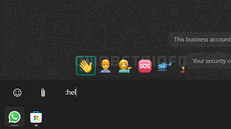 Nova funcionalidade de atalho de emojis no WhatsApp UWP. Fonte: wabetainfo