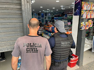 Receita Federal e Polícia Civil apreende carga pesada de produtos piratas (Crédito: Receita Federal/Reprodução)